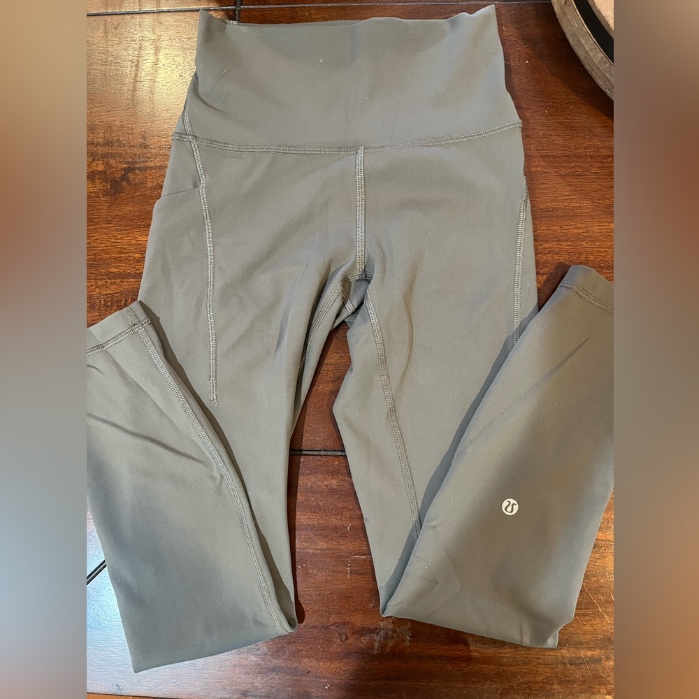 Lululemon carob brown wunder train leggings with pockets